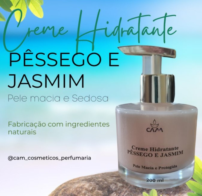 creme hidratante pêssego e jasmim